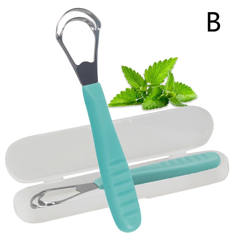 Reusable Stainless Steel Tongue Scraper - Effective Tongue Coating Cleaner & Bad Breath Solution, Easy-to-Use Oral Care Tool