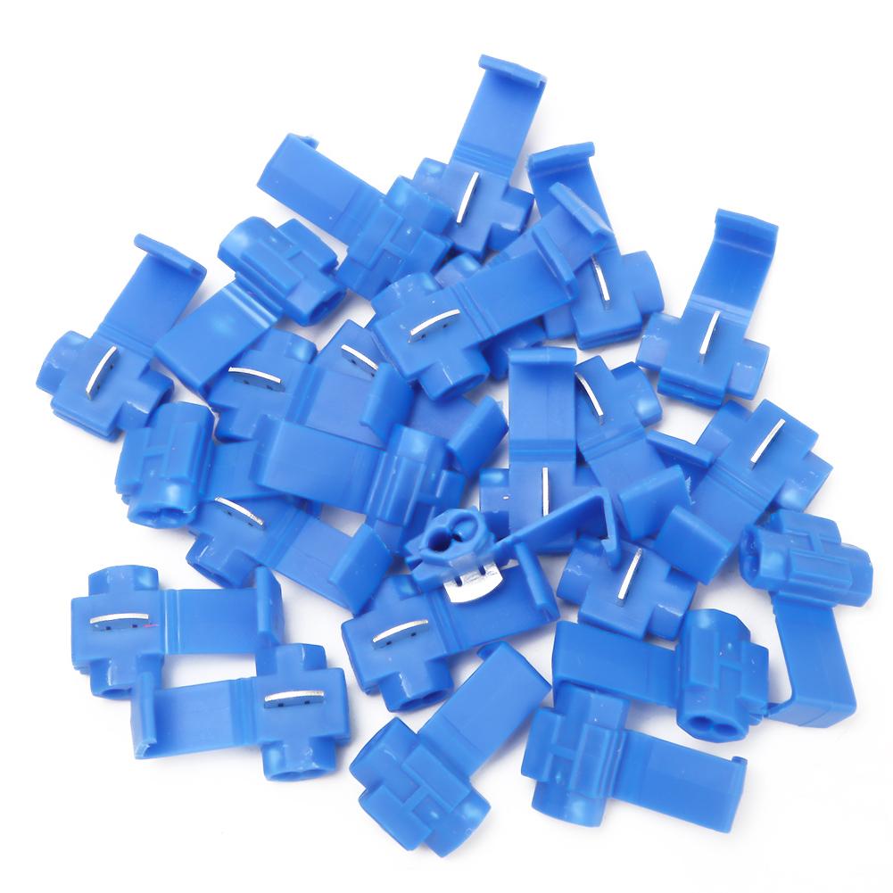 

25Pcs Blue Solderless Quick Splice Snap Wire Connector 0.752.5mmAWG 14 to 18