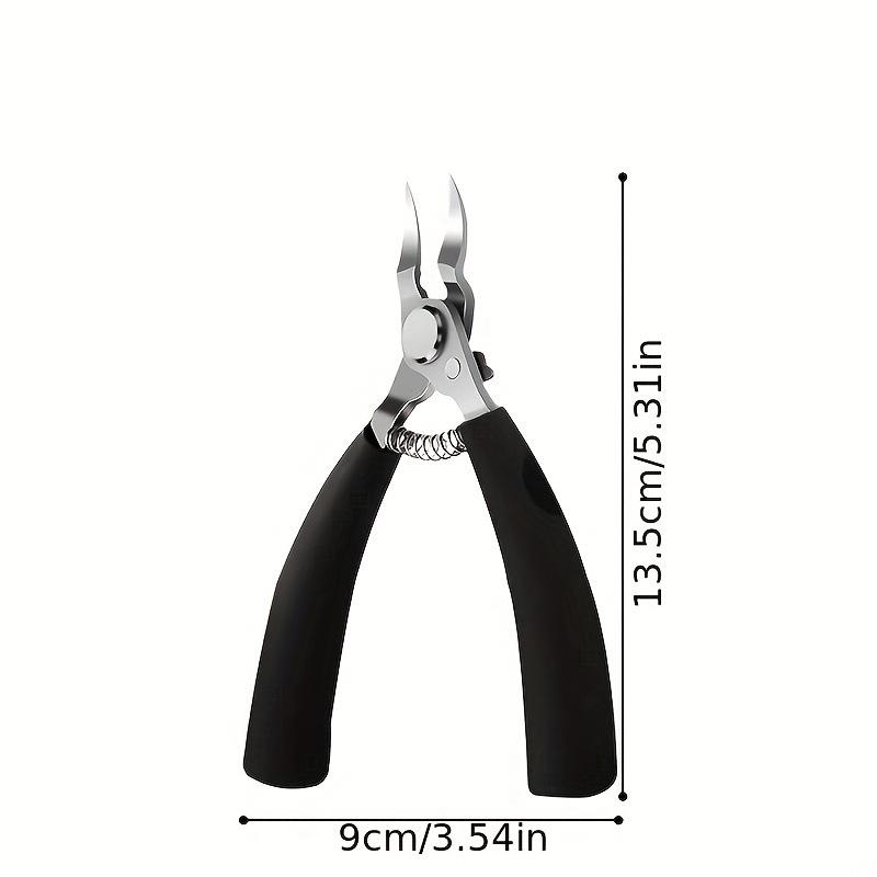 Coupe-ongles en acier inoxydable avec lame incurvée et bord concave moderne pour une coupe précise