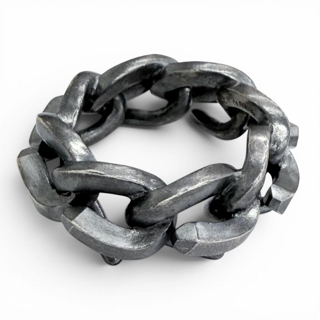 Excellent TIFFANY&Co. Ring ring Forge Link Ring Smoked finish Silver AG925 50 Used