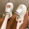 Fashion Luxury Chunky Platform Sandals Women Summer 8CM Wedge High Heels Sandals Woman Thick Bottom Slides Beach Slippers