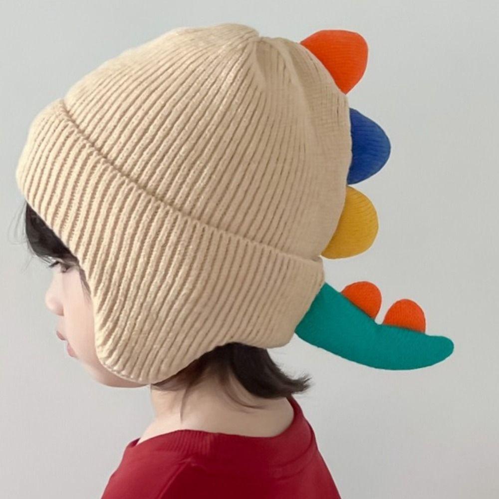 Cartoon Baby Boy Hat 3D Dinosaur Earflap Caps Unisex Beanie Hats  Boy