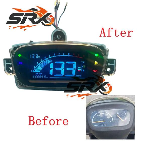 Motorcycle Speedometer For Yamaha 4JP 4LV Aprio JOG ZR APRIO SA11J Tachometer LED digital meter Assembly