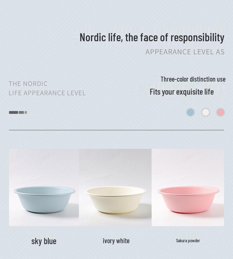 Thickened Frosted Plastic Washbasin for Household, Laundry, and Baby Use