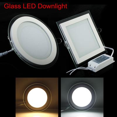 LED Downlight Ceiling 6W 9W 12W 18W Recessed Led Ceiling Lamp Glass Body AC 85-265V Led Light + LED Driver