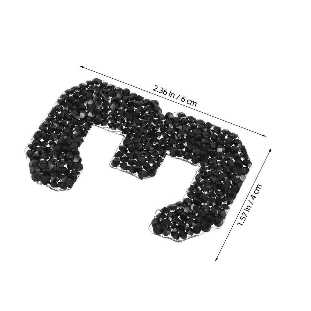 10Pcs Rhinestone Number Iron on Patches 0-9 Self Adhesive Glitter Applique for DIY Clothing Accessories Handbags Hats Craft