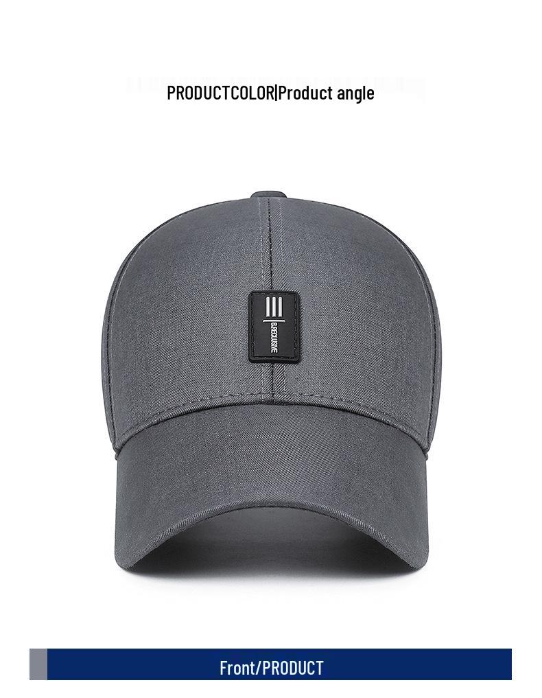 Men's Spring/Summer Duckbill Cap: Offset Print, All-Match, Sunshade, Hard Top Baseball Style