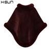  Fringed Print Hoodie Shawl Poncho Fleece Casual Street Style Warm Unisex Women's