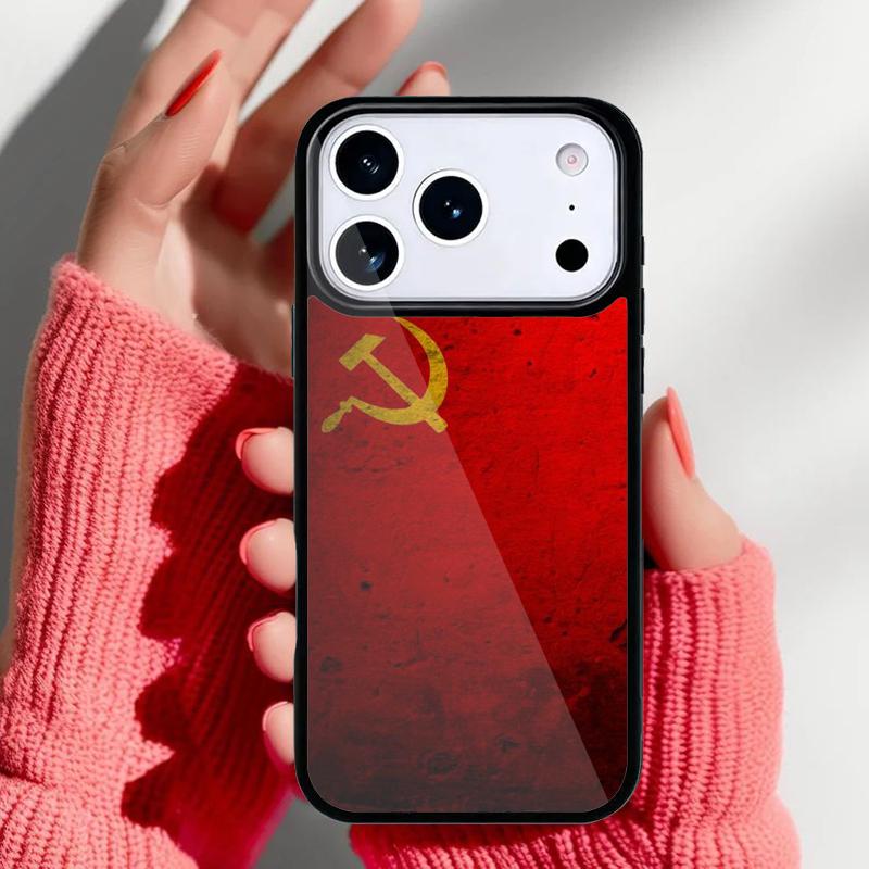 Russia Soviet Union Flag Phone Case for iPhone 17 Air 16e 15 14 13 Pro Max Back Cover for 12 11 Pro Coque