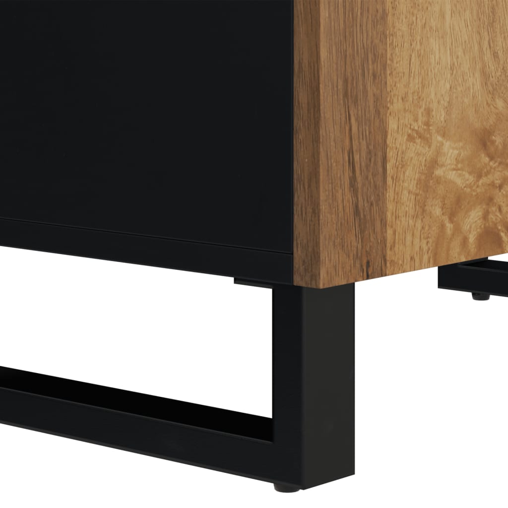 Sideboard with 2 Doors 60x33x75 Cm Solid Mango Wood