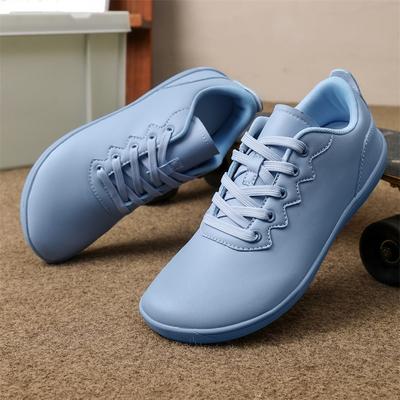 Spring Couples' Wide Toe Barefoot Shoes Lightweight Soft Soled Outdoor Sports Hiking Shoes Low Cut Lace Up Casual Sneakers