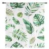 Tropical Leaves Palm Tree Green Plant White Tulle Sheer Window Curtains for Living Room Bedroom Sheer Fabric Silk-like Fabric Drapes Drapes