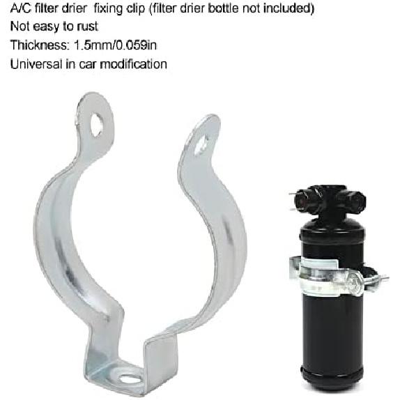 A/C Filter Drier Clamp, Aluminum Alloy Universal AC Filter Dryer Clip 74mm/2.91In Inner Diameter Adjustable A/C Dryer Clamp for Car Air Conditioner