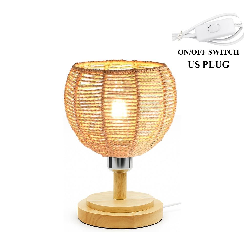 JOYINLED 20CM Hand Woven Wicker Lamp Shades For Pendant Light Natural Rattan Hanging Light Fixture for Dining Room Living Room