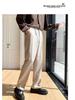 Spring & Autumn Men's Loose Korean White Wide-Leg Drape Trousers