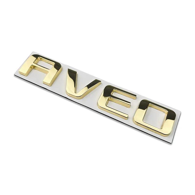 AABJT1 12.3x2.2cm Metal for Chevrolet AVEO Car Rear Trunk Letter Emblem Sticker Auto Decoration Accessories Badge Decals Modified parts