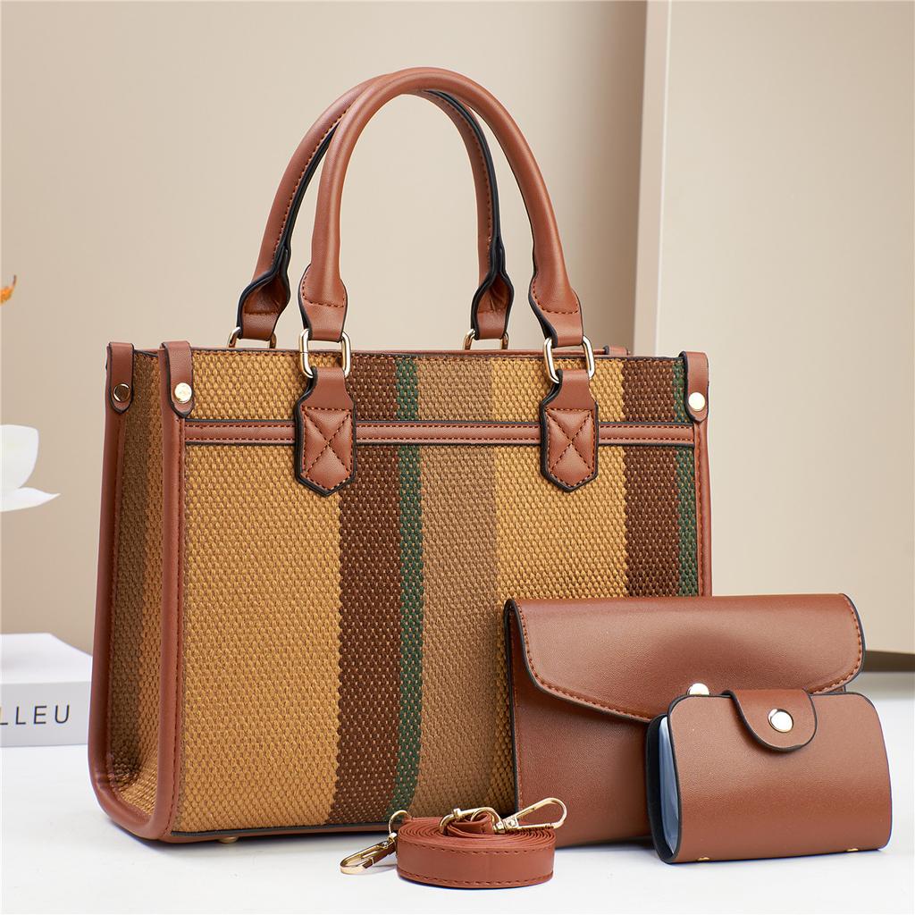 2026 Women's Versatile Spring Big Bag New Shoulder Crossbody Bag Handheld Women's Three-piece Set