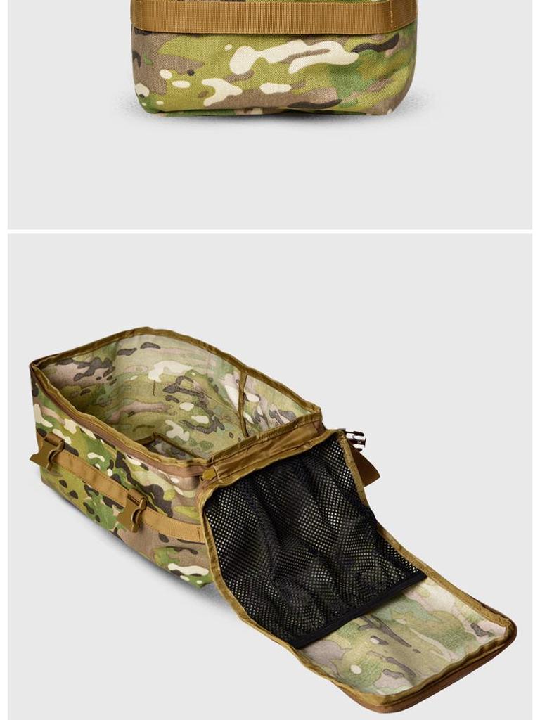 Expandable Outdoor Storage Bag with Luggage Mount, Shoe Pouch, and Sports Pocket