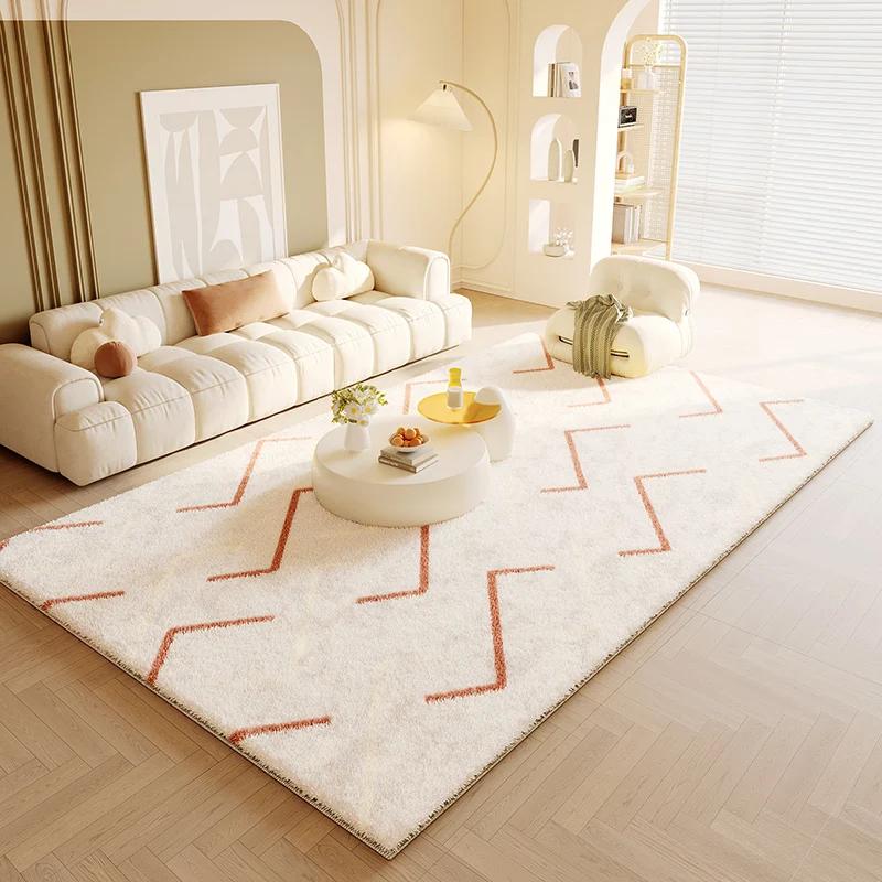 Modern Style Living Room Decoration Carpet Thickend Washable Lounge Floor Mat Fluffy Plush Study Rug Large Size Rugs for Bedroom