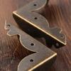 8pcs/set Iron Corners Antique Bronze Bracket 84mm Triangle Decor Scrapbook Album Jewelry Wood Box Protectors Table Leg w/Nails