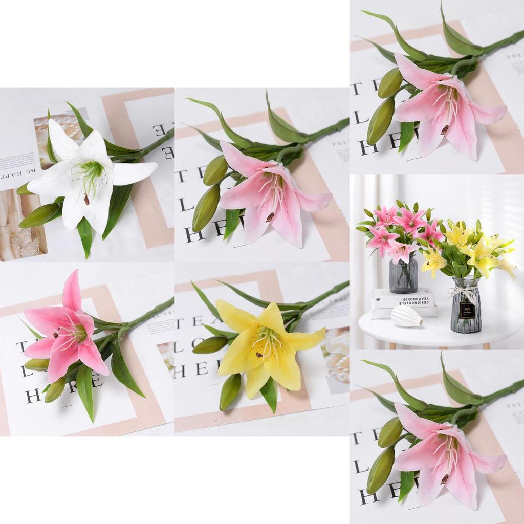 3d Fake Lily Flower Handcraft For Photography Wedding And House Decoration