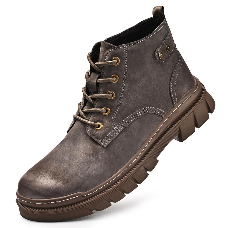 Ботинки из натуральной кожи Мужская обувь Удобные ботильоны для мужчин Повседневная обувь Ручная работа Инструментальная обувь 41 5179₽