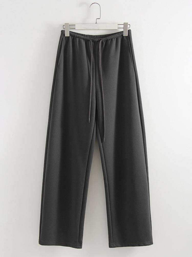 Autumn Burgundy Sweatpants Women Straight Leg Sport Pants Cotton Ladies Gray Basic Joggers Wide Leg Women's Pants And Trousers