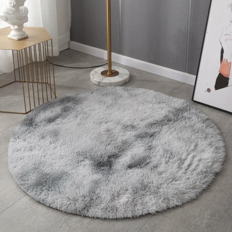 1Pcs Soft Plush Round Rug for Bedroom Home Decor Fluffy Shag Circle Area Rugs Kids Room Classroom Nursery Living Room Decor