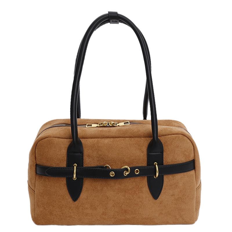 

Сумка подмышку большой вместимости женская новая осенняя универсальная портативная маленькая квадратная сумка модный тренд сумка через плечо для通勤 single package коричневый