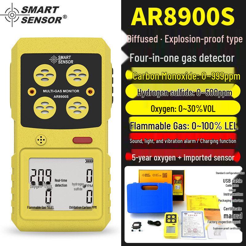 SMART-SENSOR Xima AR8900S Portable 4-in-1 Gas Detector