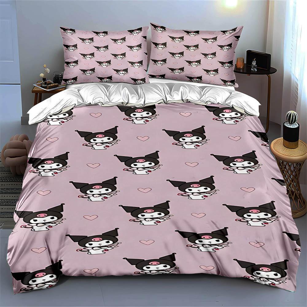 Cartoon Character Hearts Bedding Duvet Cover Sets Duvet Covers Pillowcases Gifts (1 * Duvet Cover 2 * Pillowcases, Without Duvet Insert)