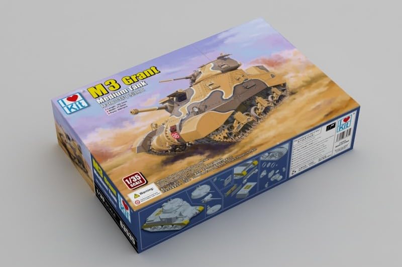 I Love Kit British M3 Grant Medium Tank Plastic Model Kit ILK63535 1/35 (Molded Color)