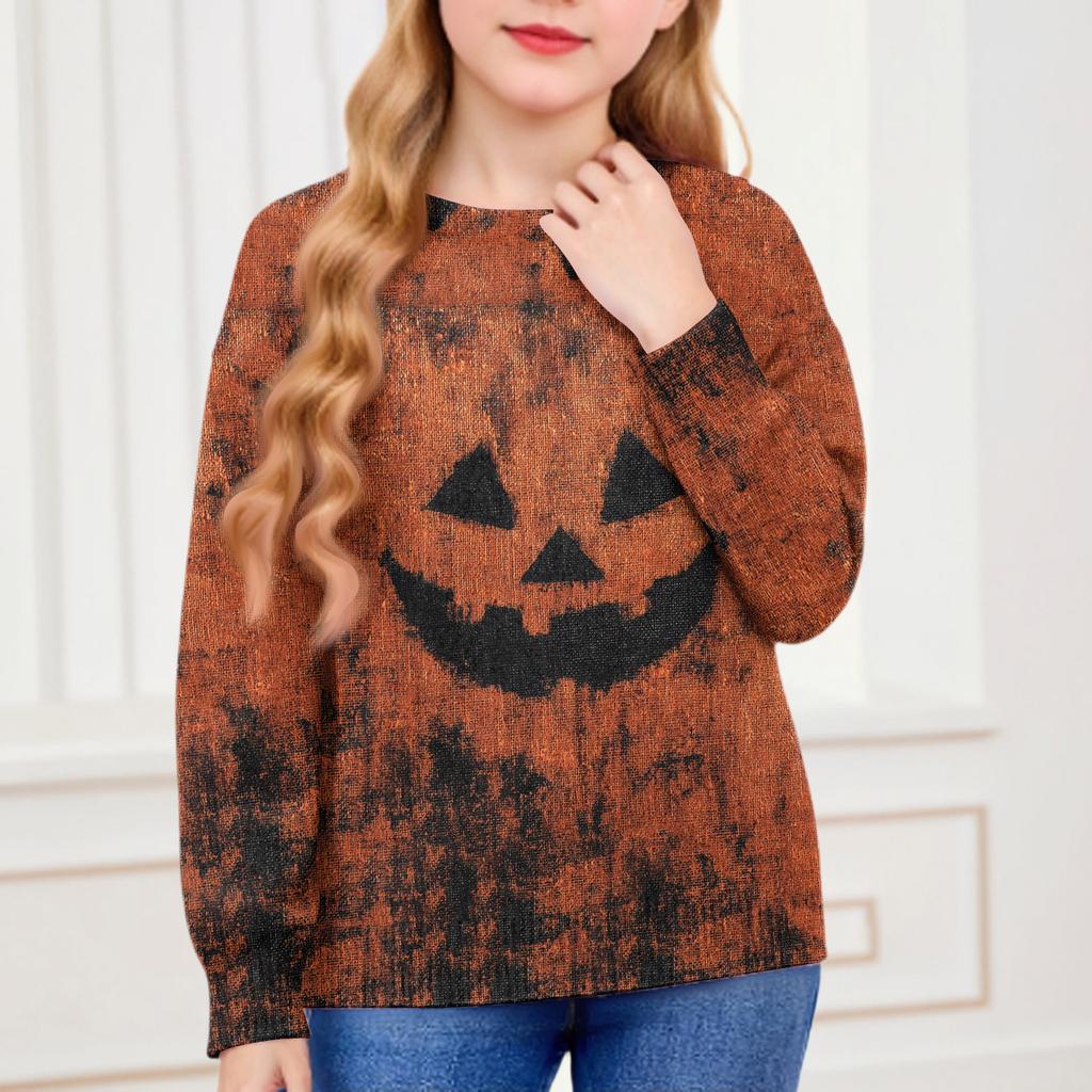 Sweatshirts For Children Boys And Girls Knit Sweater Cute Shirt Fall Crewneck Pullover Tops