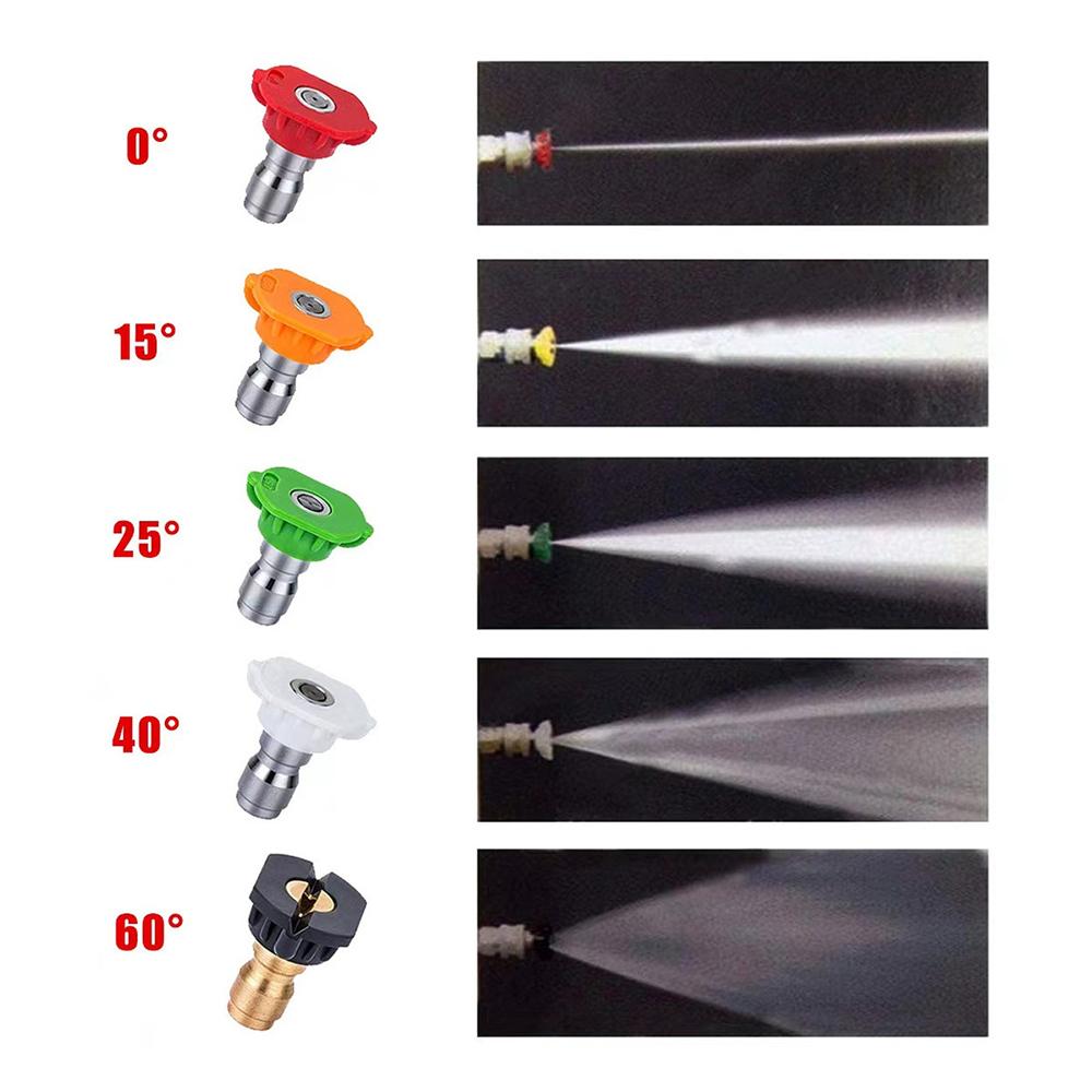 High Pressure Washer Gun with Foam Bottle 14inch Quick Connector, 060 Degrees  5pcs Pressure Washer