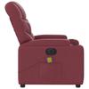 Electric Massage Chair Wine Red Fabric