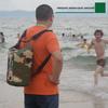PVC Mesh Waterproof Bucket Backpack for Beach and Outdoor Use