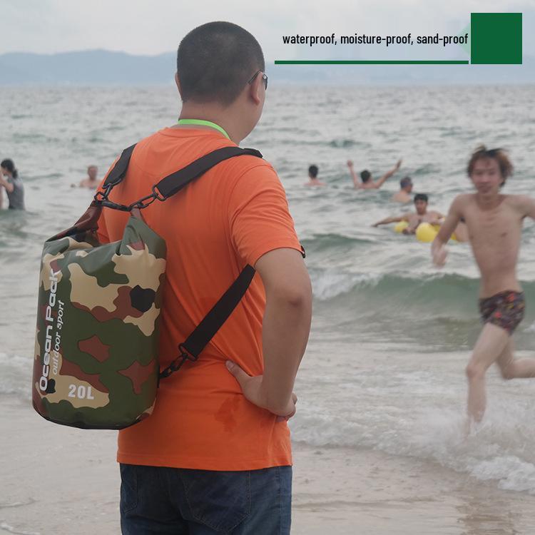 PVC Mesh Waterproof Bucket Backpack for Beach and Outdoor Use