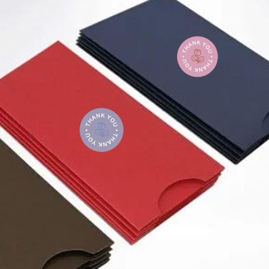 500Pcs/Roll Gift Sign Sticker Widely Applied Floral Art Paper Sticker Thank You Gift Packaging Label Tag for Handicraft