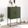 VidaXL Highboard Olive Green 68.5x38.5x107 Cm Steel, Sideboard, Cupboard, Side Cabinet, Cabinet, Storage Cabinet, 846510