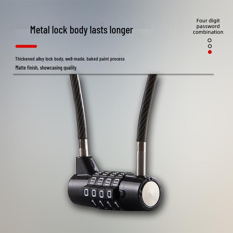 Steel Wire Combination Lock for Patio Furniture, Yard Tools, and Door Handles.