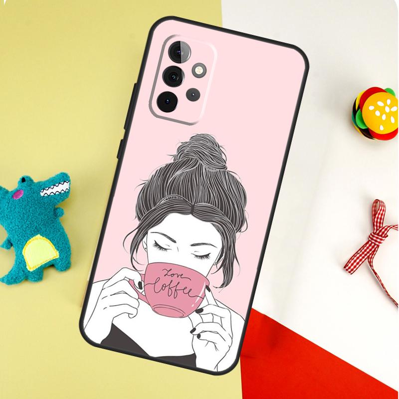 OK But First Coffee For Samsung Galaxy A54 A34 A14 A55 A35 A15 A53 A33 A13 A05 A06 A16 A22 A32 A52 Phone Case