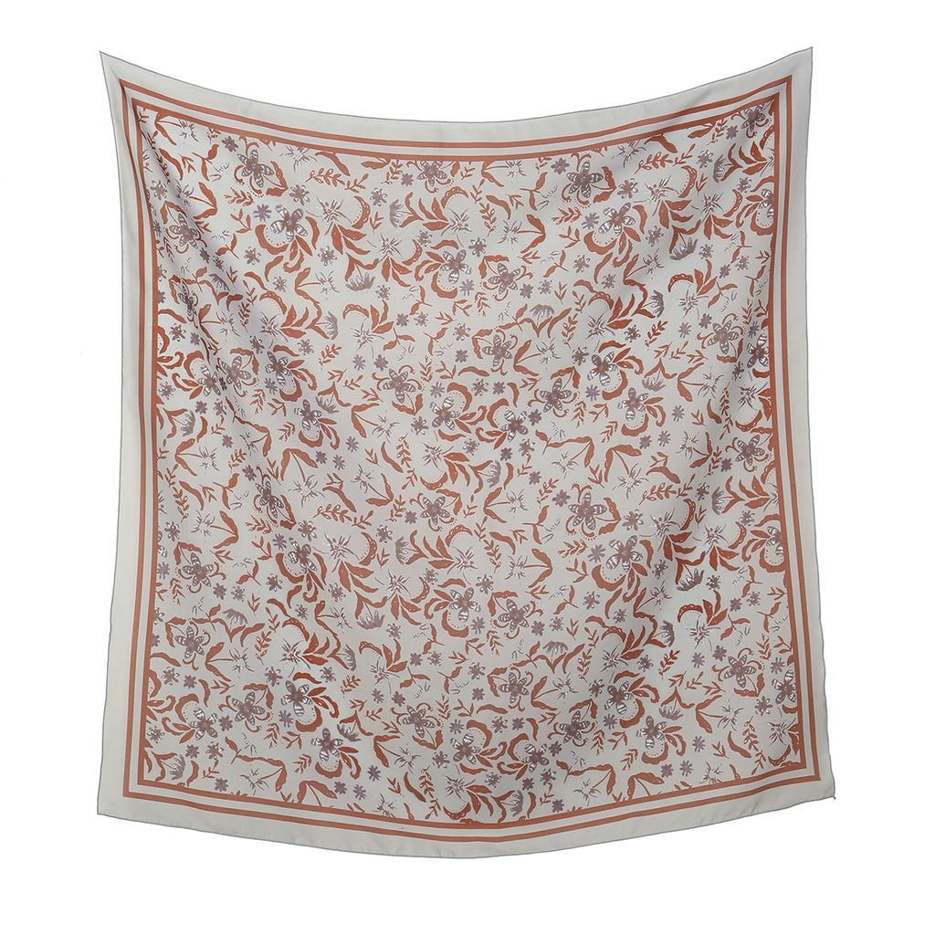 Neuer floral bedruckter 110 Quadratischer Schal Damen Muslimische Hijabs Schal Halstuch Halstuch Schals Kopftuch Bandanas Stirnband Stirnbänder