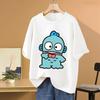 Hangyodon Cartoon Anime Women T-shirt Summer Short Sleeve 100% Polyester Women Tee Shirts Tops 2025 New Fashion Couple Clothes