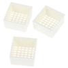 3Pcs 1/12 Dollhouse Miniature Plastic Frame Hand-Woven Storage Basket Decoration