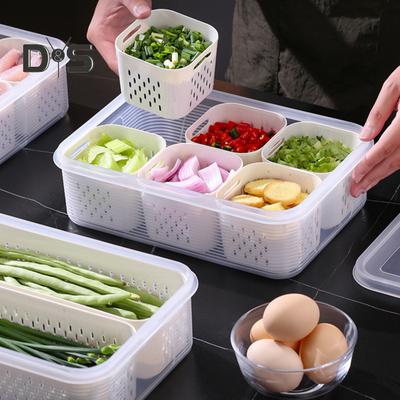 Scatola per Alimenti Divisa Vassoio Portasnack con Coperchio Senza BPA 6 Scomparti Scatola per Snack Organizer Portatile