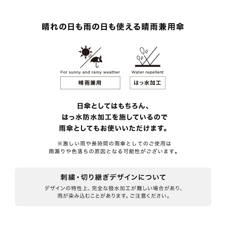 Parasol Blackout Classic Frill Mini Black 50cm Fully Blackout UV Protection For Sunny or Rainy Folding Umbrella [2022] Wpc. 100% Women's 801-134