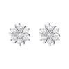 2025 Zircon Snowflake Earrings Women'S Ear Hole Earrings Design Sense Premium Threaded Temperament Ear Jewelry