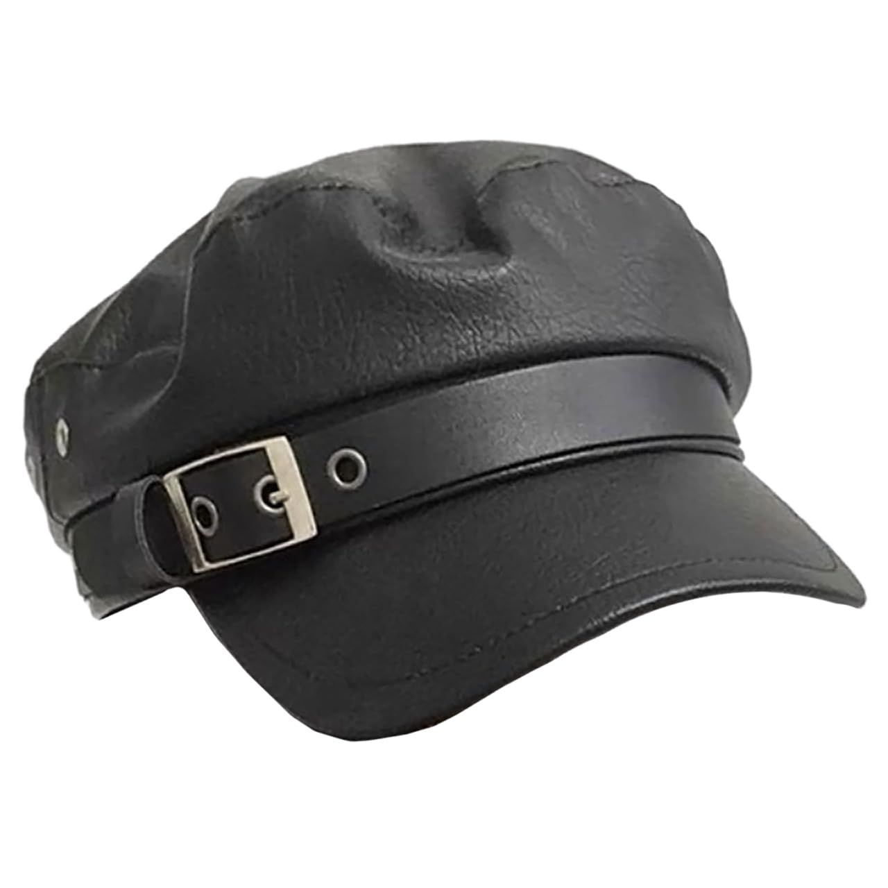 

Кепка газетчика морская из ПУ CZ330 [White Fang], рок, панк, шляпа, кепка, кожа, козырек, черный, женская, (черный) чёрный