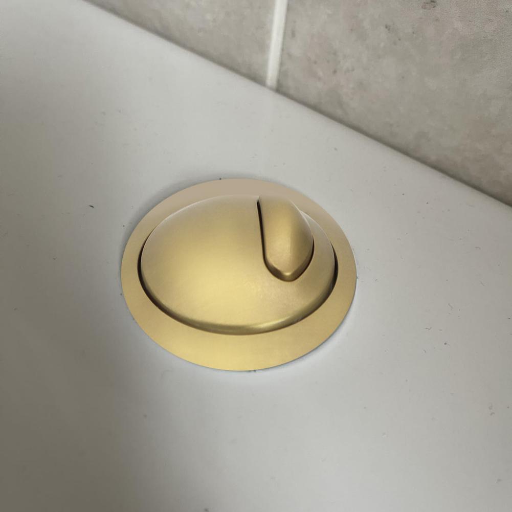 Elegantní kartáčované zlaté splachovací tlačítko pro WC pro systém Twyford 49 Dual Flush