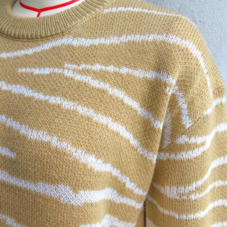 Women Casual Loose Waist Mini Knitting Sweater Dress O Neck Full Sleeve Above Knee Straight Clouds Pattern Spring Fall S-L